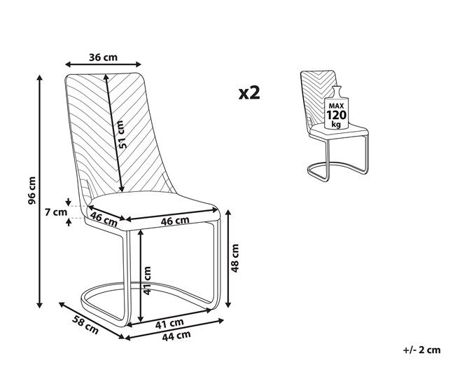 Beliani Silla de comedor ALTOONA Azul Marino