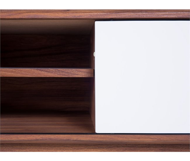 Beliani Mesa de TV BUFFALO 117 Castanho