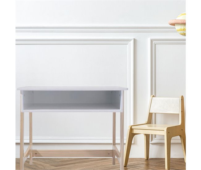 WELL HOME - Mesa infantil simples e prática Branco