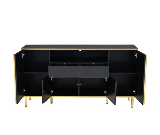 Aparadores Preto/ Dourado