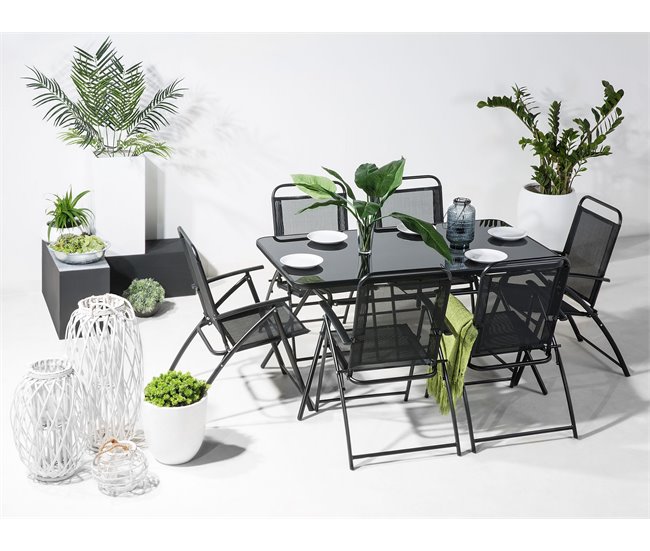 Beliani Cadeira de jardim LIVO Preto