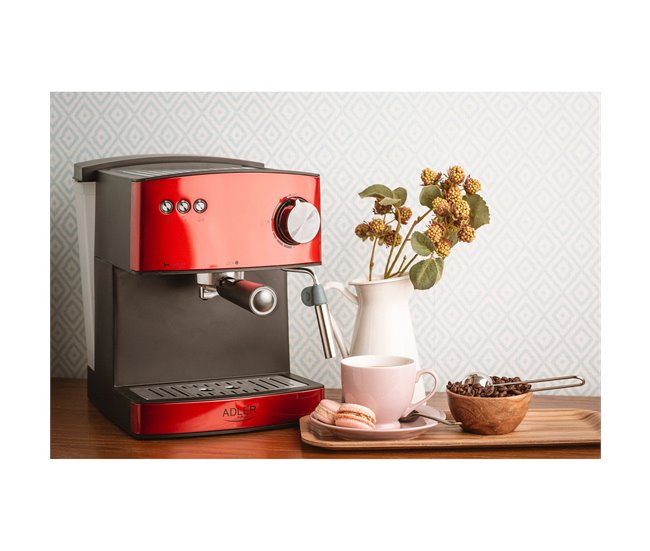Máquina de Café Expresso Adler AD 4404R Vermelho
