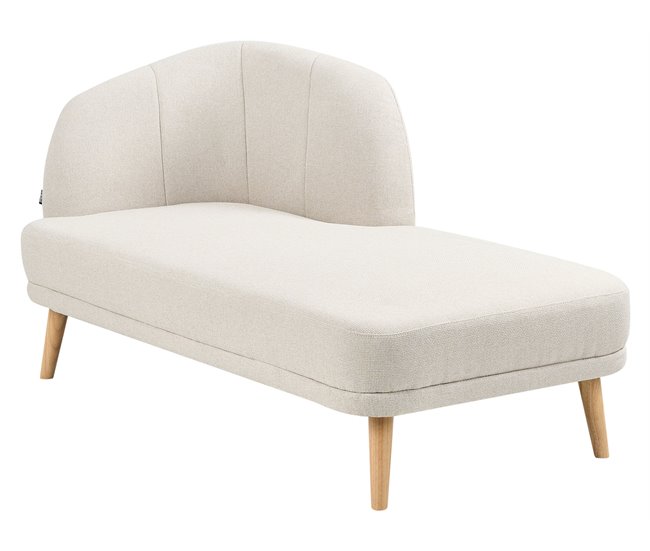 Beliani Chaise longue à esquerda Poliéster TANLAY Bege