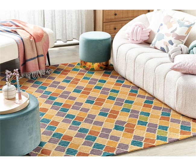 Beliani Pelos curtos KESKIN 200x200 Multicor
