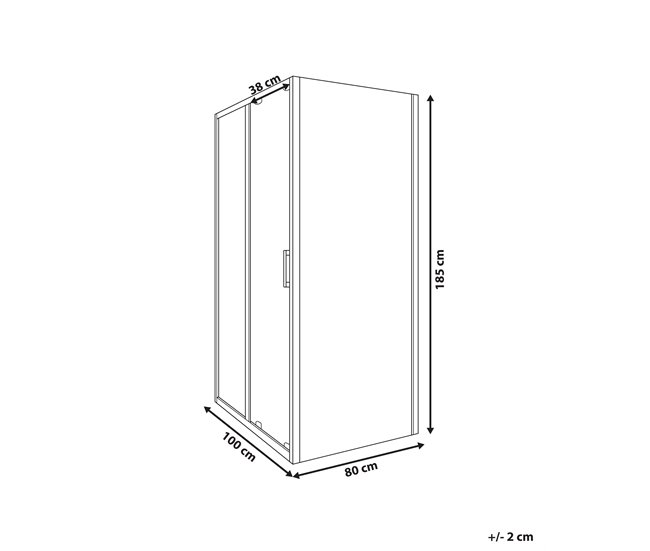 Beliani Cabine de duche YORO Transparente