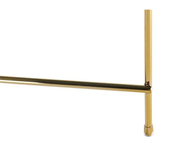 Beliani Mesa auxiliar LUCEA 40x40 Dourado