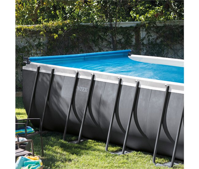 Carretel de cobertura solar Intex para piscinas Azul