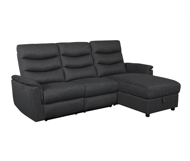 Chaise loungue relax elétrico FAMILY Antracite