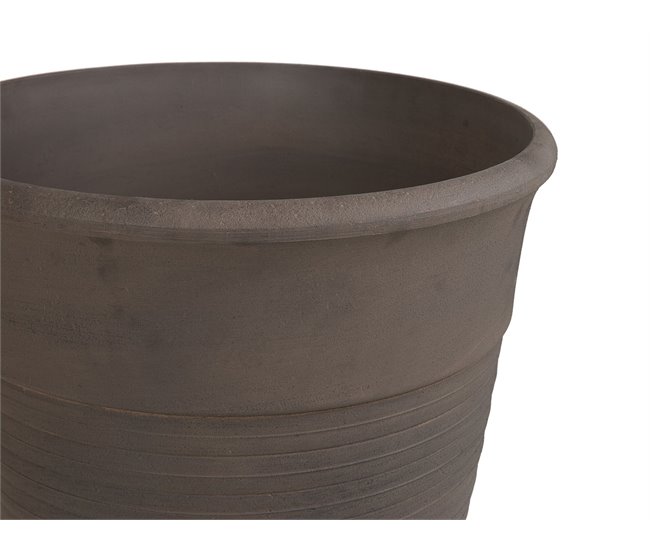 Beliani Conjunto de 2 vasos para plantas KATALIMA Castanho