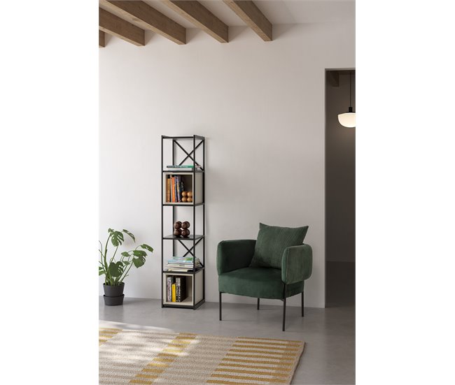 Cadeirão ARUNI revestido por tecido Verde