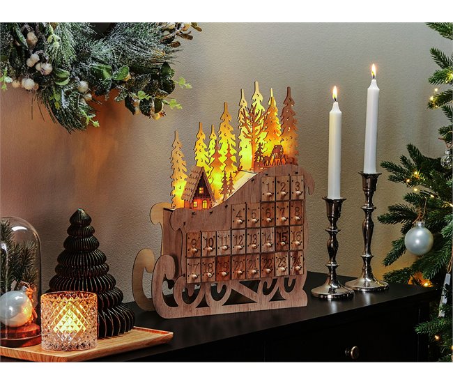 Beliani Figura decorativa IMPALA Castanho