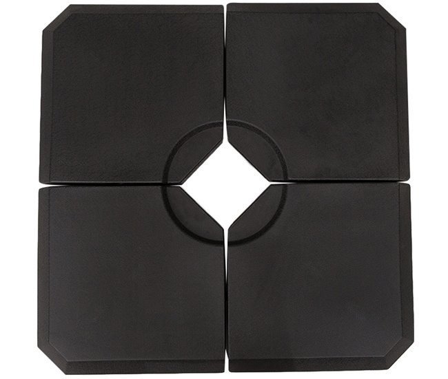 Base Chapéu de Sol HDPE Outsunny 100x100 Preto