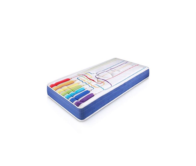 Colchão enrolado de espuma SCHOOL 90x180cm Azul