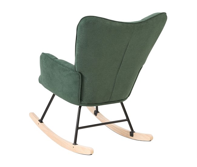Beliani Sillón mecedora OULU Amarelo