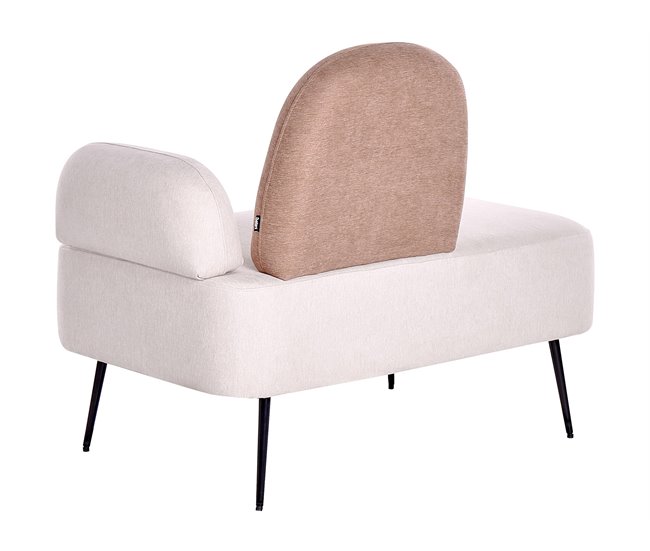Beliani Chaise longue versão à direita Poliéster ARCEY Bege
