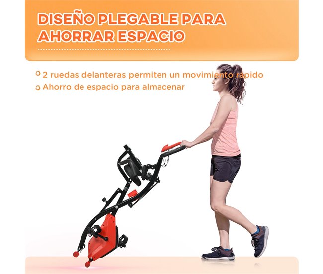 Bicicleta Estática Aço, ABS e PVC HOMCOM Cinza