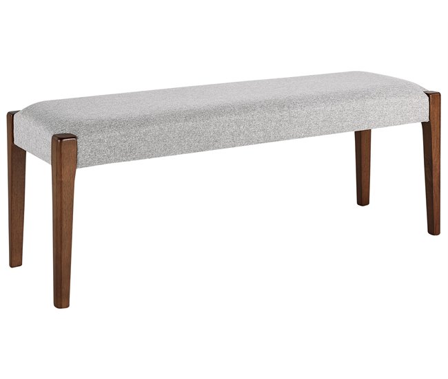 Beliani Banco de cama Poliéster ELYRIA 122x40 Cinza