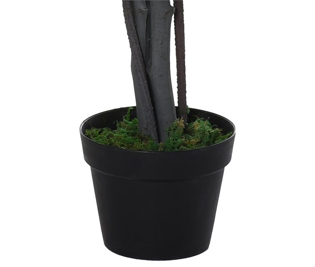 Árvore Artificial Ficus PE, PP, cimento e algodão lustroso Verde