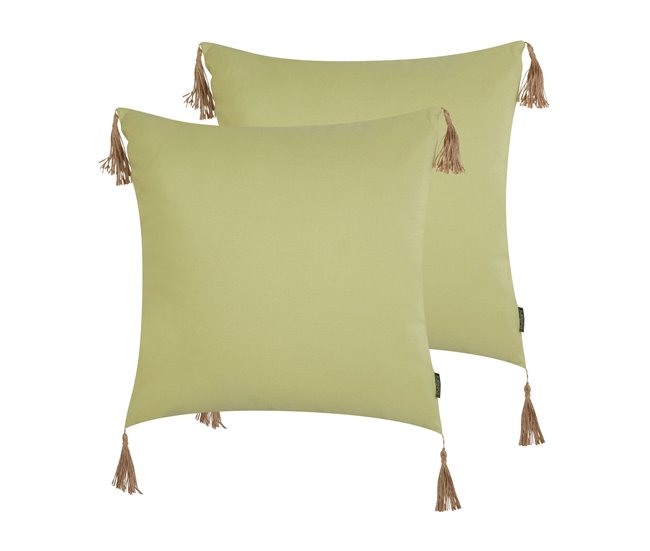 Beliani Almofada decorativa CHMISTAR Verde