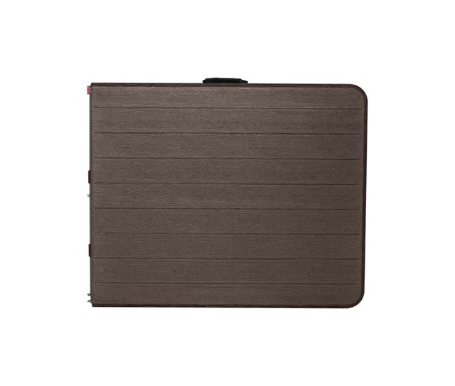 MegaPack 10 Mesas Dobráveis ​​Portáteis Resina Efeito Madeira 7house Castanho