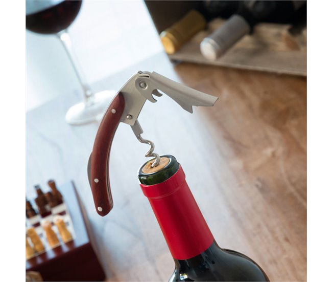 Conjunto de Acessórios para Vinho e Xadrez IG115540 Castanho