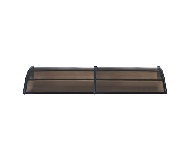 Toldo exterior Mellerud  para portas com proteção  policarbonato 240x80 Castanho