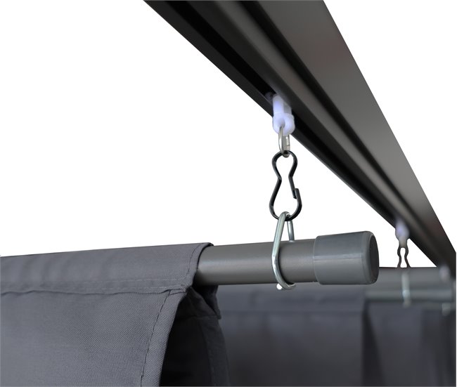 Pérgola DUNIA 220x300x300cm cor cinzento escuro Cinza Escuro