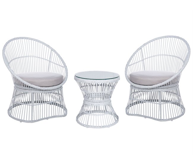 Beliani Conjunto bistrô MESYNA Branco