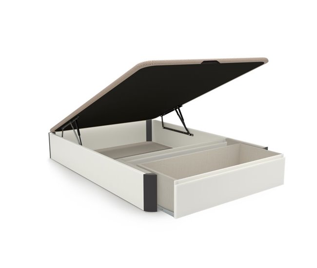 Sommier rebatível Luxo Max 3D 135x190 Branco/cinza