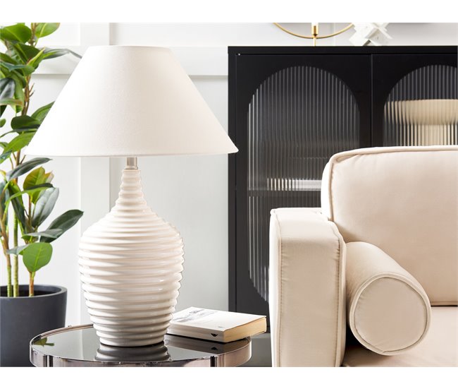 Beliani Candeeiro de mesa CELESTE Creme