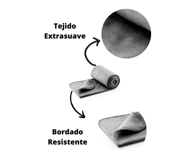  Acomoda Textile - Manta de lã polar Cinza