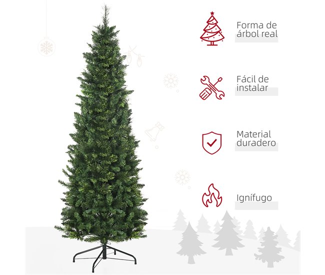 Árvore de Natal Artificial Aço e Plástico HOMCOM, casa - natal Verde