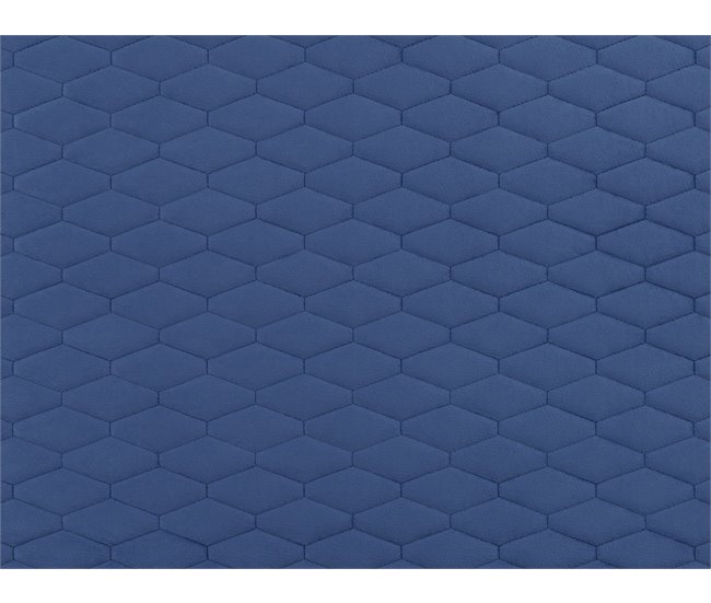 Beliani Cama com estrado Veludo BAYONNE 191x212 Azul