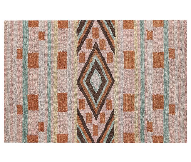Beliani Entrelaçado YOMRA 140x200 Multicor