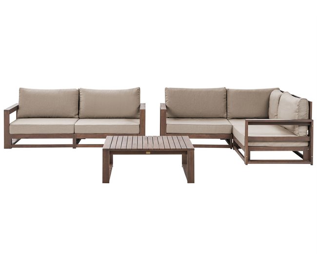 Beliani Conjunto lounge TIMOR Madeira