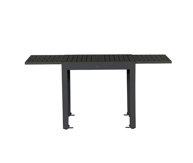 Mesa extensível de alumínio para jardim Lipari cinza Preto
