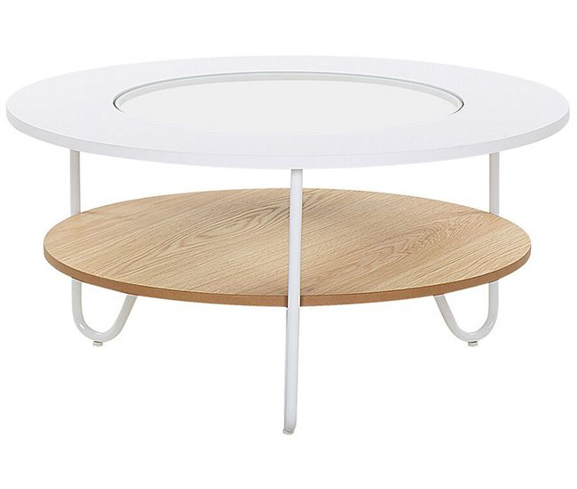 Beliani Mesa de centro CONCAN 80x80 Branco