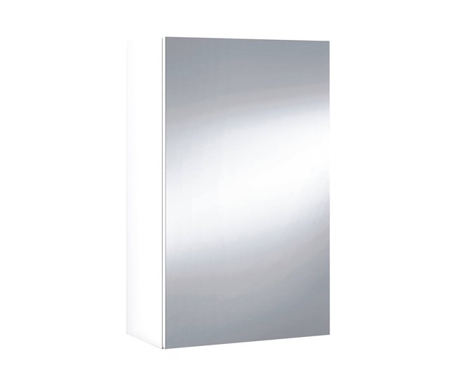 Armário de parede com efeito madeira 40 Branco Brillo