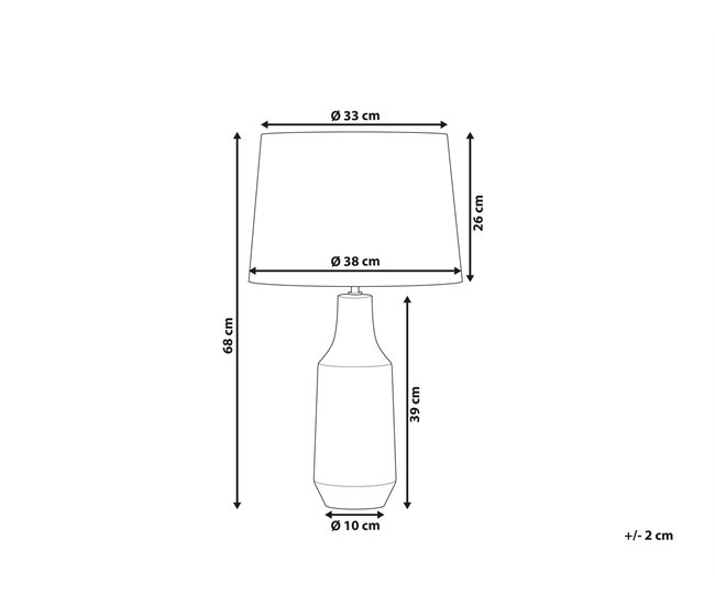 Beliani Candeeiro de mesa SHEBELLE Branco/ Bege