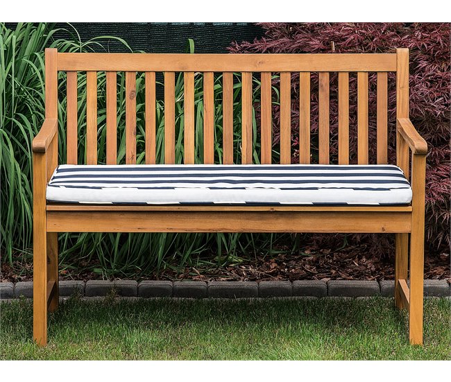 Beliani Almofada de assento para exterior VIVARA 112x54 Azul Marino