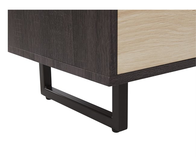 Beliani Mesa de TV MADERA 140 Castanho
