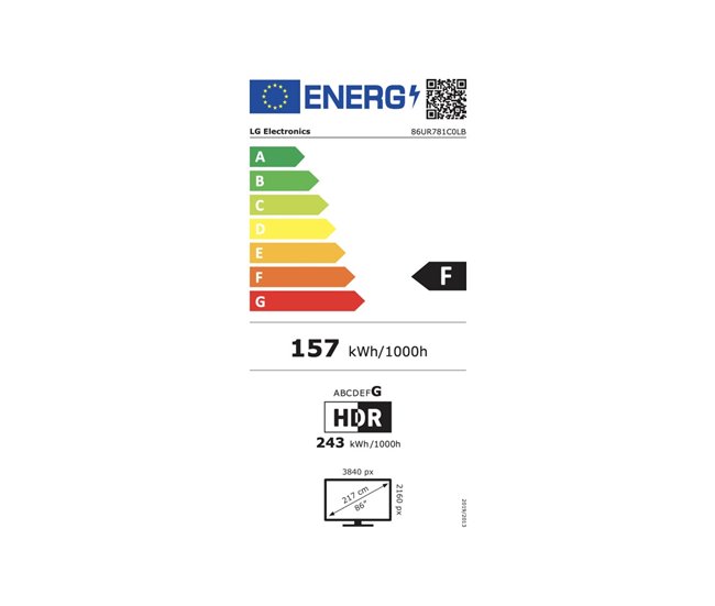 TV 86 polegadas LG 86UR781C0LB Smart TV Preto