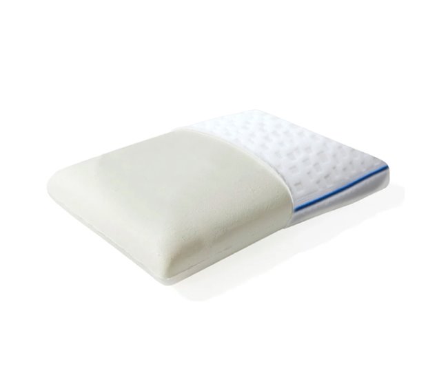 Almofada BELLADREAMS de Núcleo Visco Elástica 150x40 Branco/ Azul