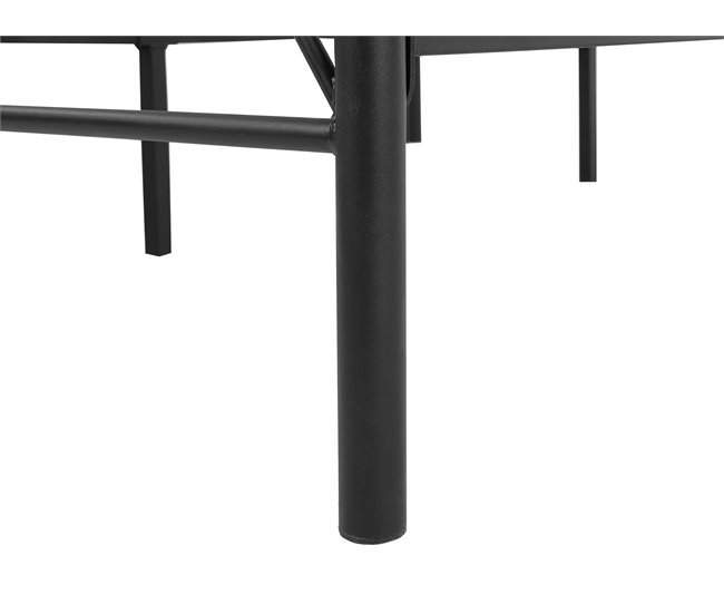 Beliani Cama com estrado Metal DINARD 187x208 Preto