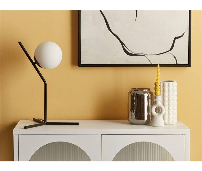 Beliani Candeeiro de mesa WAPITI Branco/ Preto