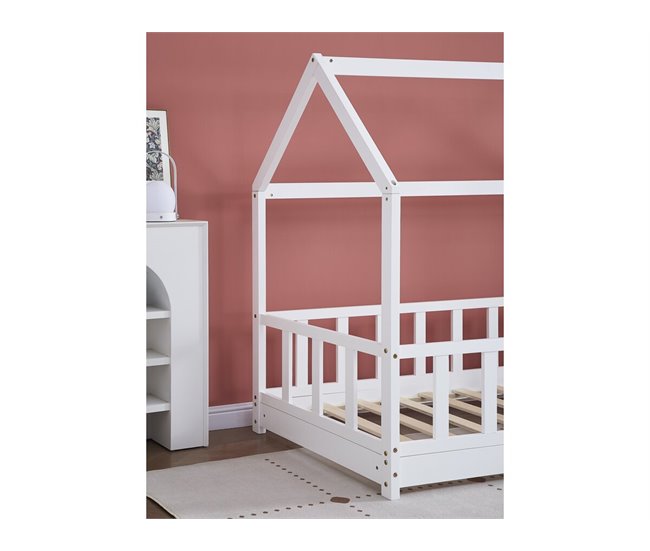 Cama cabine de madeira 166x87 Branco