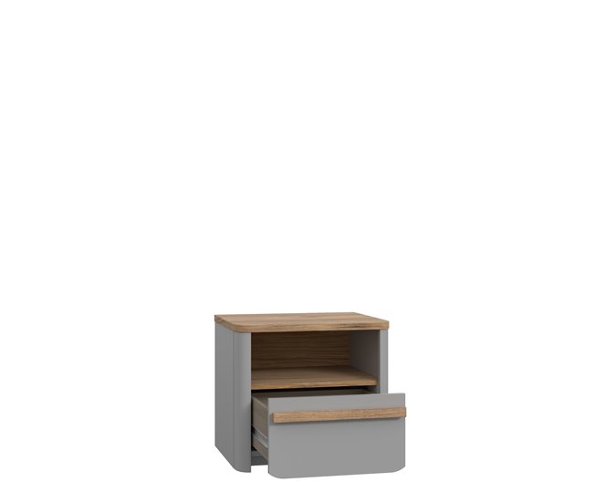 Mesa de cabeceira SURFINO 1 gaveta. Cinza