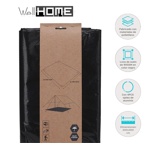 Bem Home Lona Terrestre 90GSM Preto