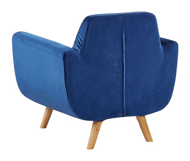 Beliani Revestimento de poltrona BERNES Azul Marino