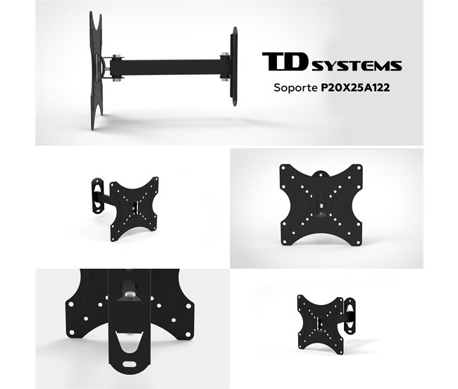 Suporte de parede De pared - TD Systems P20X25A122 Preto